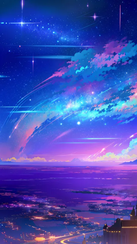 anime anime wallpaper a girl and a boy looking at the stars, beautiful anime scenes, anime beautiful peaceful scene, animeaesthe...