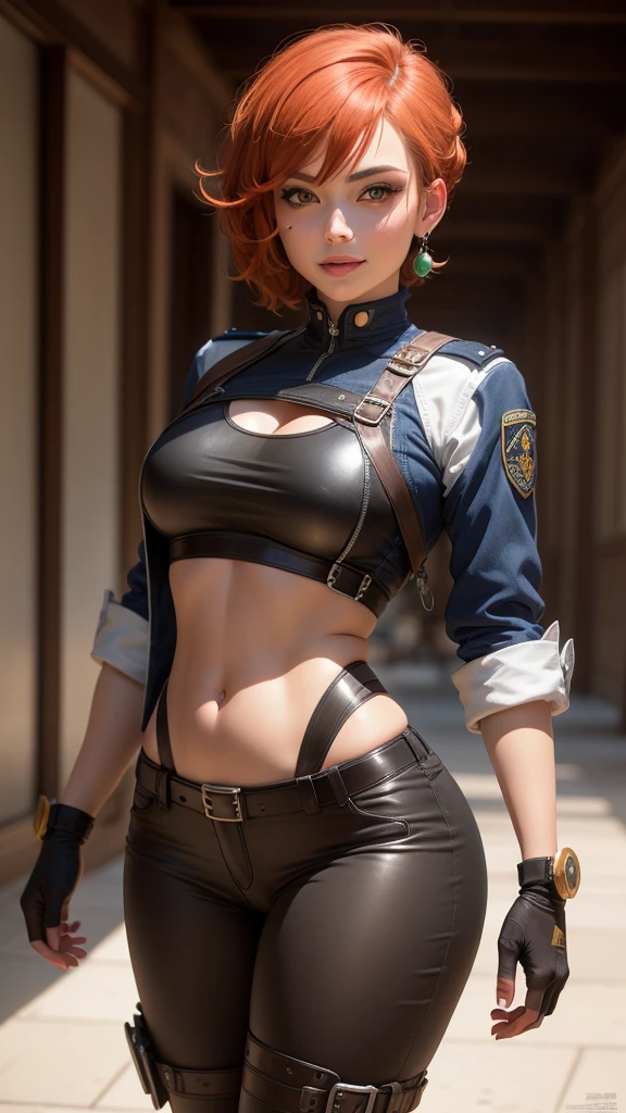 Nami ,Tracer,Y'shtola Rhul,Yorha 2B,Oficina Ryza,Resident Evil,fechar para cima,Mecha piloto,pintura corporal, Haunted Mansion,Tatuagens,Plugsuit azul e cinza,top de seda branco manga curta,steel cargo pants,barriga descoberta, short hair,maquiagem fofa,olhos verdes, cabelos vermelhos e dourados,Shy smile,Sardas, redhead,Beautiful girl,seios grandes, ultra detalhado,Realistic,arte de fantasia, Uniforme militar,steel armor,monster laboratory,luar,police uniform,Jaqueta piloto,piercings na orelha,pino de cabelo,DAMP BODY, retrato fechar para cima,