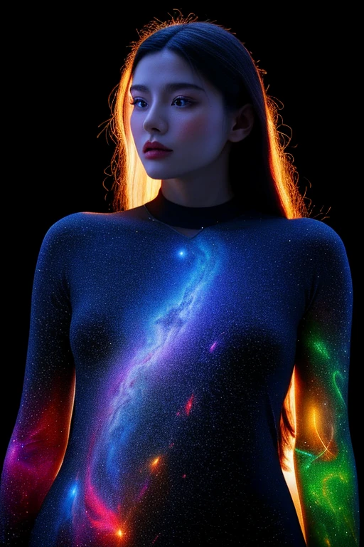 （Exposición múltiple：1.8），estilo dubrec，Avatar digital holográfico virtual de niña，Magnífico cielo estrellado futurista imagen en primer plano，cielo estrellado psicodélico，en el espacio，Ilustraciones complejas en estilo artístico surrealista.，Sueños surrealistas，Conviértete en un holograma virtual invisible，Transparent person avatar，Imagen digital holográfica virtual，arte surrealista, 4K surrealism, Retrato surrealista, Hermoso retrato surrealista, arte digital hiperrealista, arte surrealista y fantástico, arte digital hiperrealista, retrato surrealista, arte surrealista, Arte surrealista emocional, surrealismo de fantasía, 8k surrealism, Surreal conceptual art