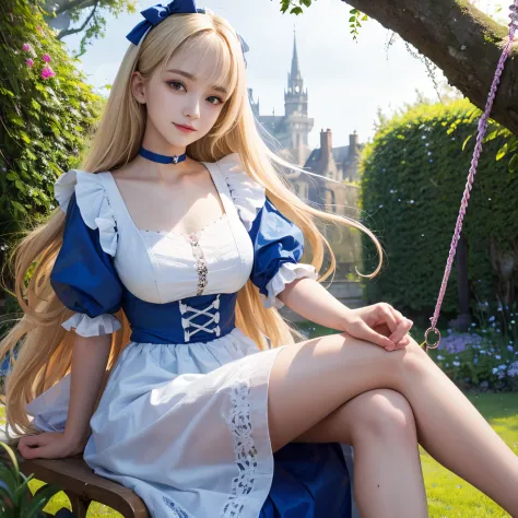 (Alice in Wonderland)、​masterpiece、Ultra-realistic、Top image quality、超A high resolution、8k photo、the ultimate beauty、Bright phot...