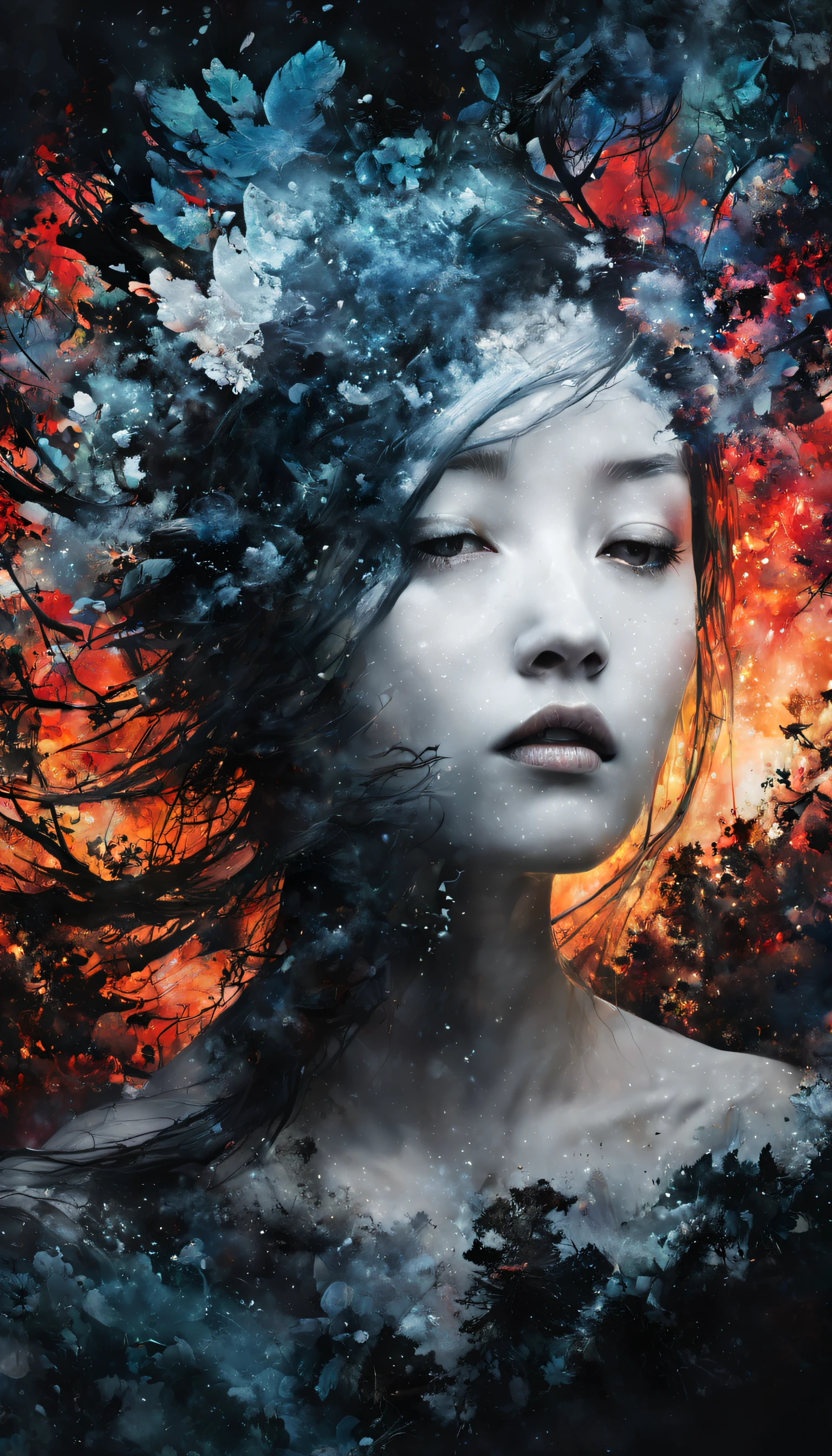 double contact(double contact:1.3) Effet de silhouette de papillon magnifique, superimposed on Conrad Rosset&#39;s《ciel de forêt sombre》En haut, Brandon Kidwell, Andreas Lee, Dan Mountford, Agnes Cecile, Jeremy Mann, Huile et encre sur toile, beaux-arts, super lumière dramatique, Photomontage, profondeur incroyable, le ultra-détaillé, rouge irisé, rêves superflus, détails complexes, profondeur incroyable, Atmosphère incroyable, Paysages vibrants et merveilleux, maximalisme (que&#39;que&#39;Il&#39;c&#39;est beau dehors, Moche à l&#39;intérieur, pression et douleur, beauté et désespoir, dur et doux, positif et négatif, Chaud et froid, sweet and sour, Vibrant mais ennuyeux, Parfaite harmonie, lumière et ombres, Chaud et froid, Vieux et jeunes, Feu et glace, le yin et le yang, australien, noir et blanc, Chaud et froid, organique et mécanique, Couleur correspondante, fort et silencieux, Chaos et paix, De jour comme de nuit:1.2) Le chef-d'œuvre complexe d'un leader en ingénierie en temps réel