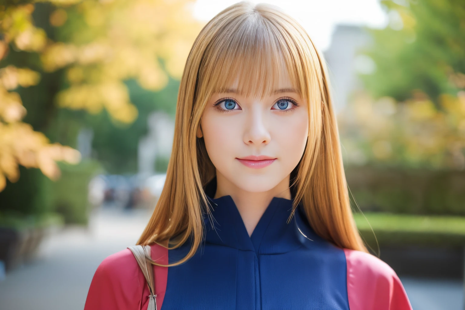 (mesa), Mulher Hanfu de alta definição, Rosto europeu e americano, rosto perfeito, Cabelo loiro comprido, olhos azuis, muito encantador.