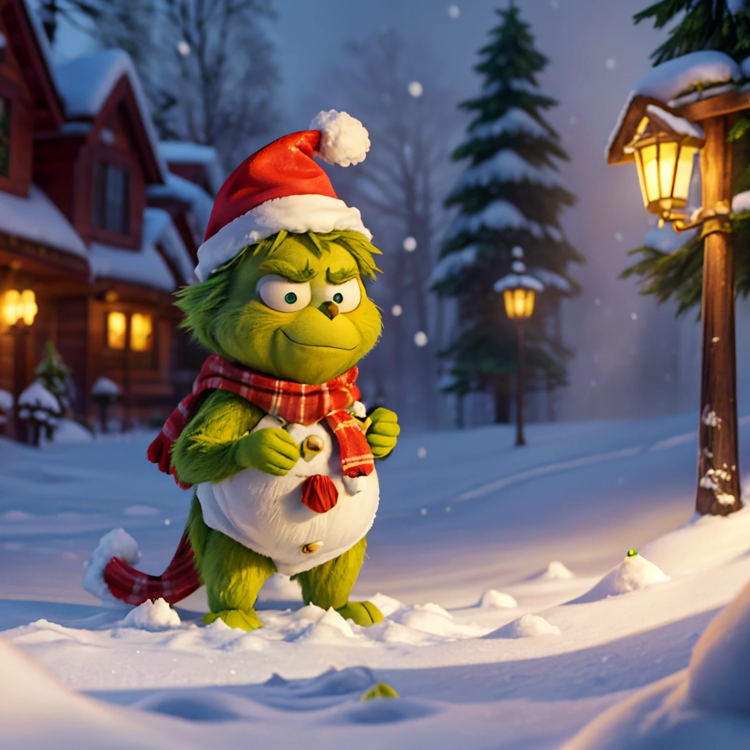 Grinch in the snow, Make a snowman, Snowy forest wonderland with 