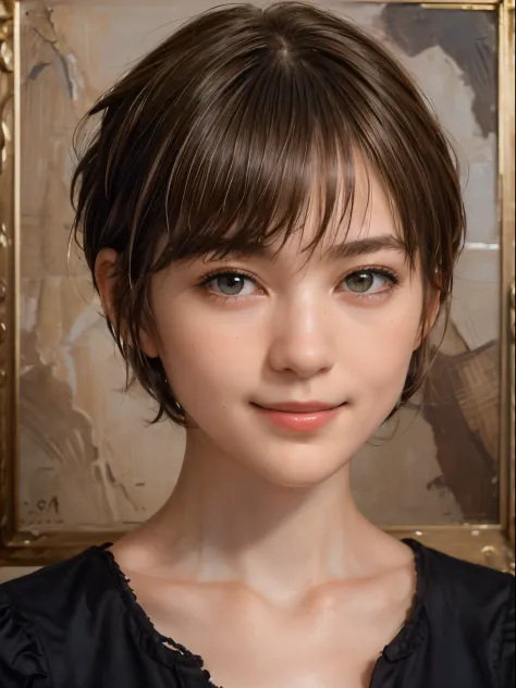 102
(a 20 yo woman,is standing), (A hyper-realistic), (high-level image quality), ((beautiful hairstyle 46)), ((short-hair:1.46)...