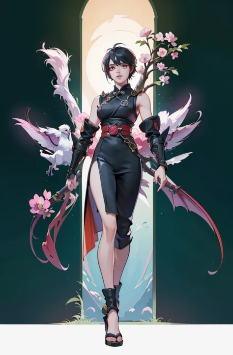 01_(Stylized character concept art), (1.full body figure), (3D character concept), (game character design).
  (Description of th...