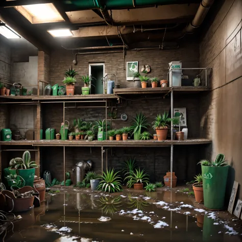 An abandoned post-apocalypse shelter in the jungle
