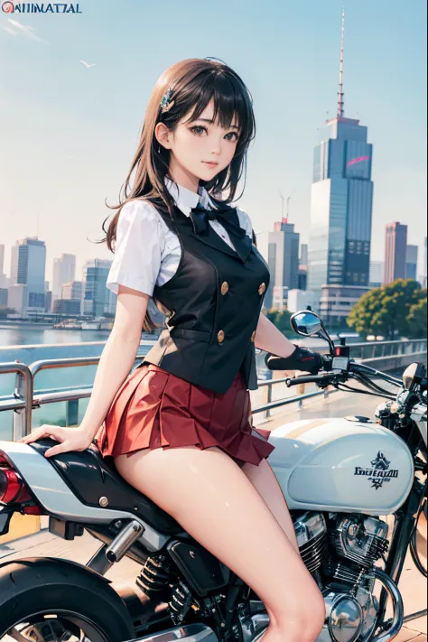 japan schoolgirl riding motorcycle,a miniskirt、white panty、beautiful thigh、beautiful panties、beautiful  girl、beautie、beautie、lol...