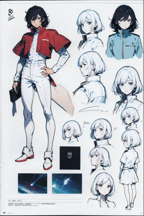 line-art, art book, character sheet - SeaArt AI