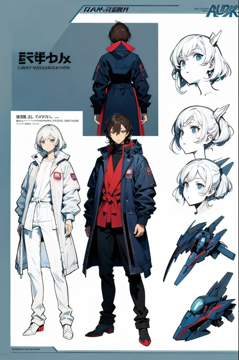 line-art, art book, character sheet - SeaArt AI