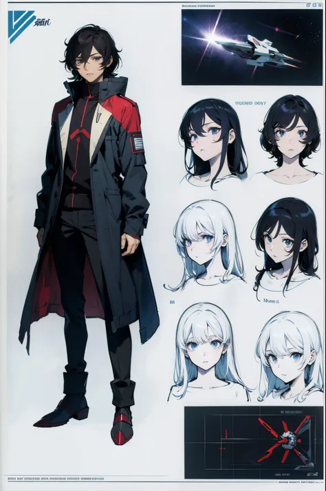 line-art, art book, character sheet - SeaArt AI