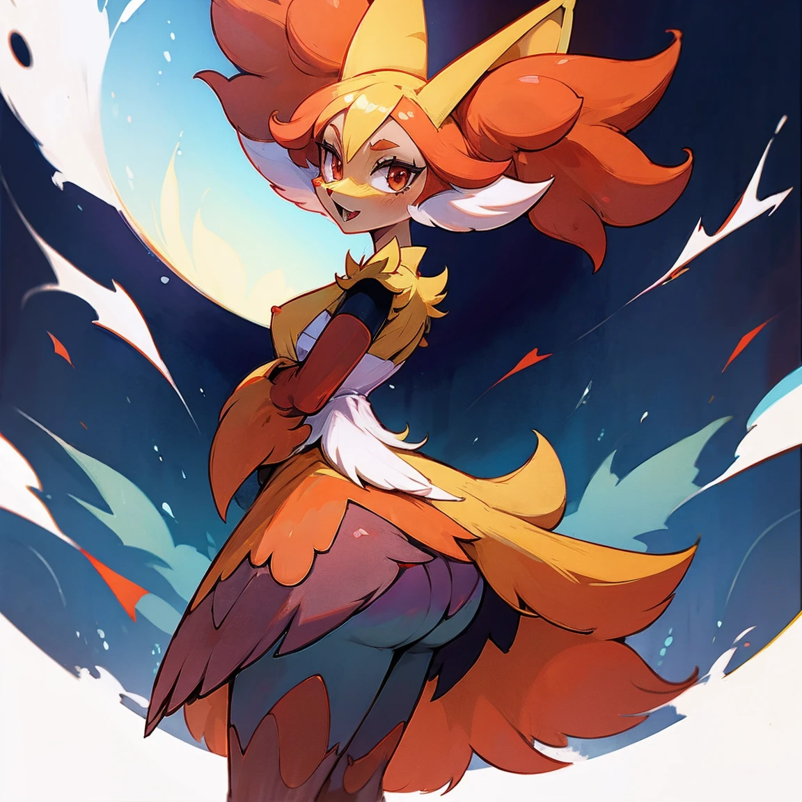 Personagem Delphox do Pokémon, nu com posição missionária, - SeaArt AI