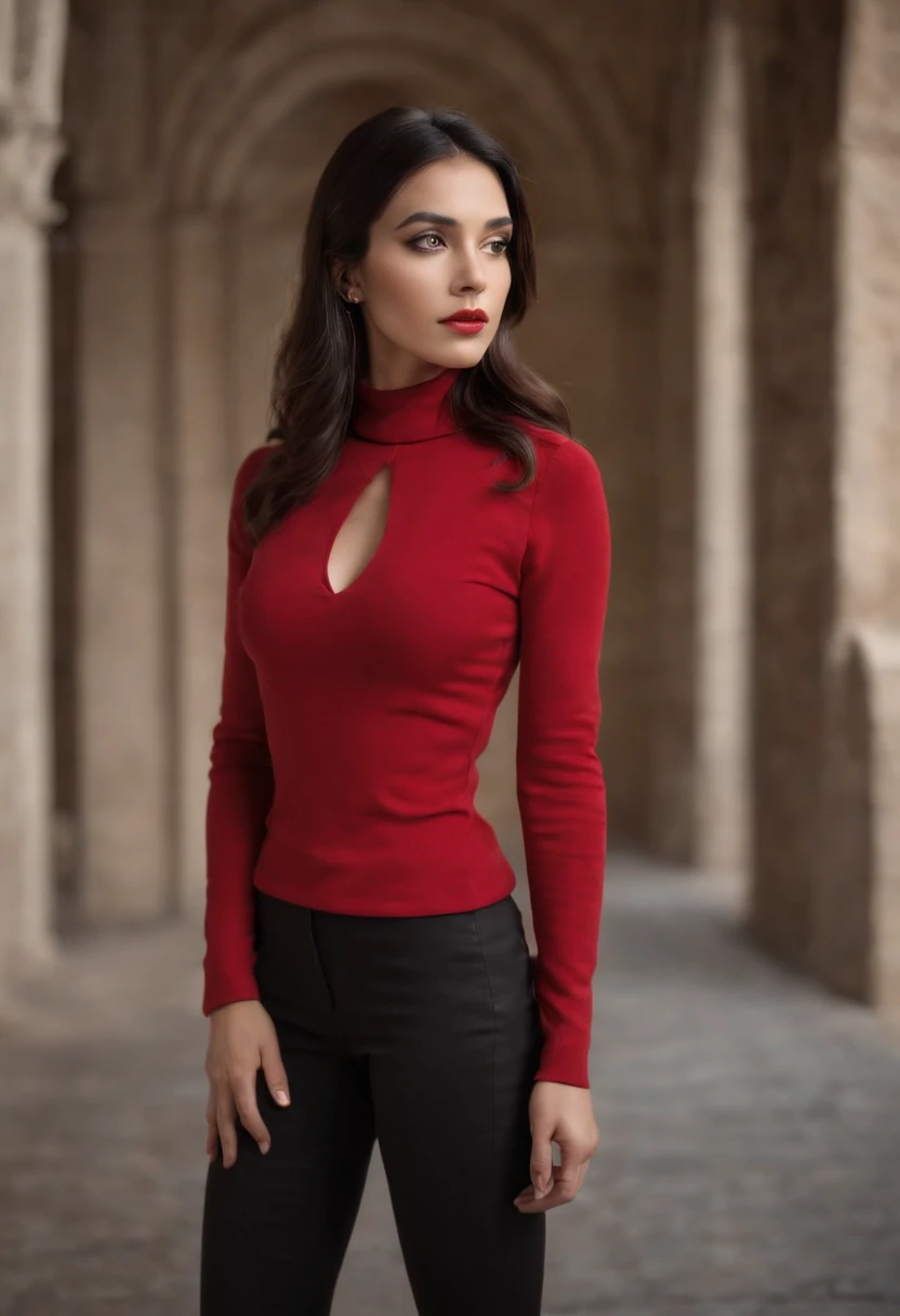 valentina nappi in red pants should have a golden necklace - SeaArt Al -  Free Al Art Generator