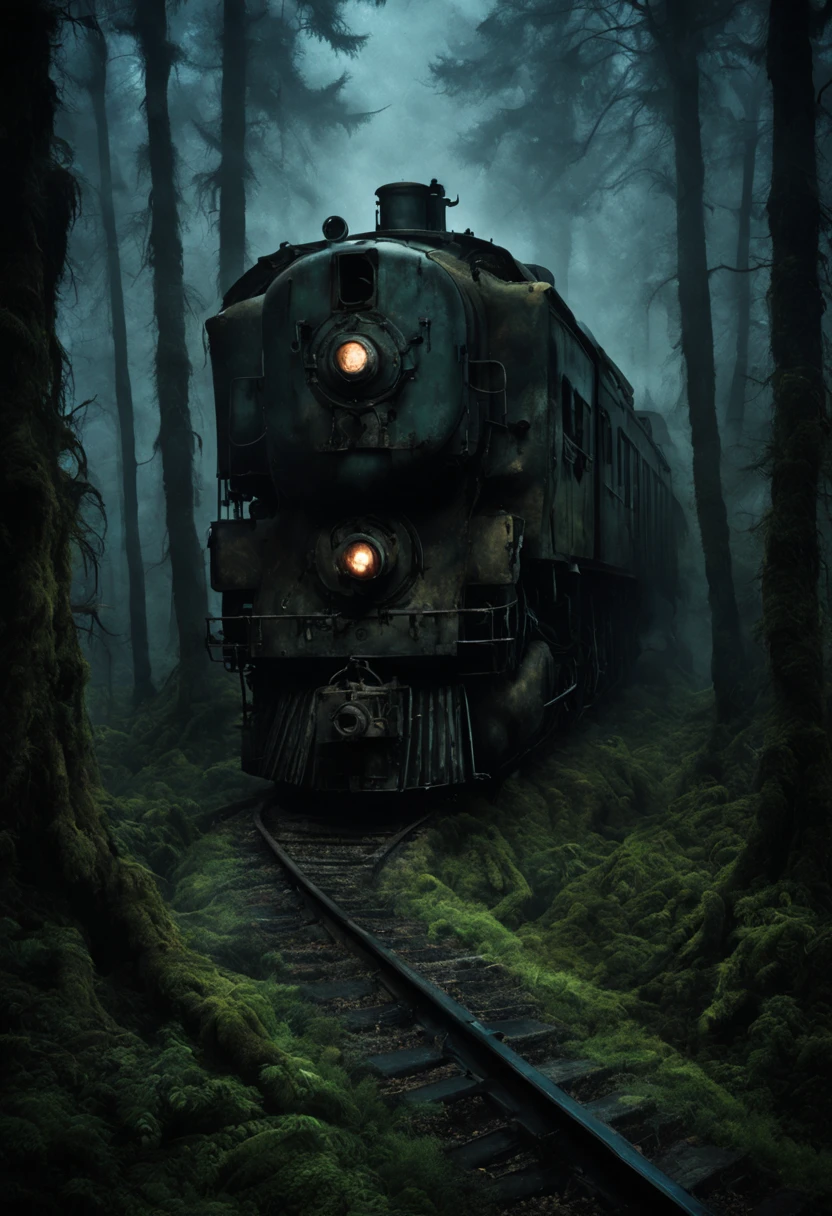 火车，黑暗，恐怖森林