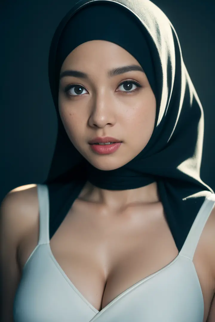 superhero, mongolian, (((hijabi))), cleavage, reflection light, chiaroscuro, depth of field, cinematic lighting, ray tracing, So...