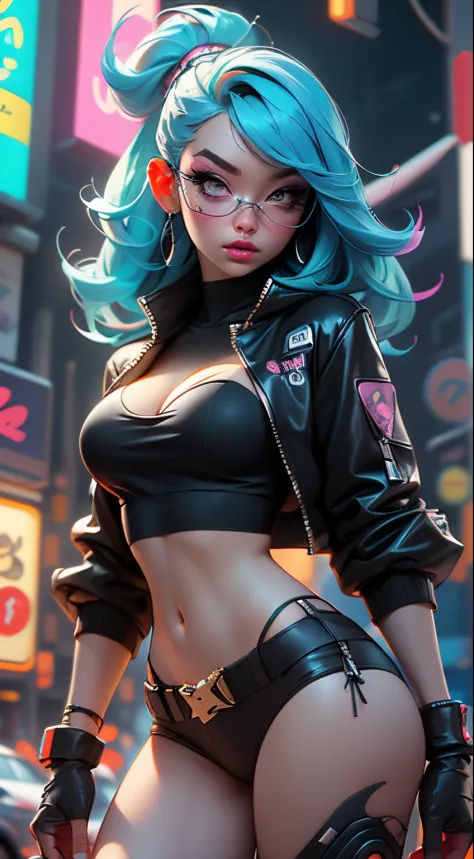 ((Best Quality, best resolution)), ((perfect Masterpiece)), ((Realistic)) and ultra-detailed photography of a 1nerdy cyberpunk g...