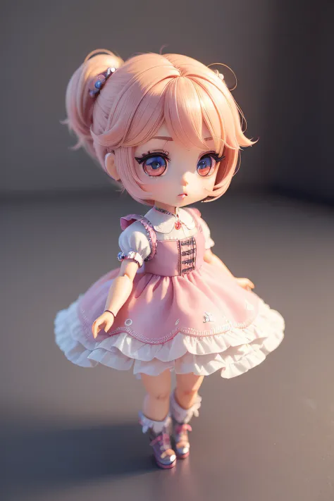 a beautiful chibi girl girl doll crisp 8k from gari, estilo chibi、3d、4d ...