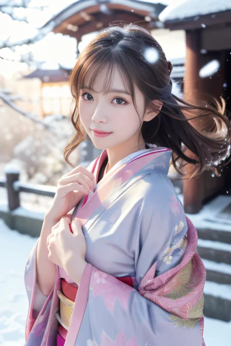 (Kimono)、(Bright kimono)、(top-quality,​masterpiece:1.3,超A high resolution,),(ultra-detailliert,Caustics),(Photorealsitic:1.4,RAW...