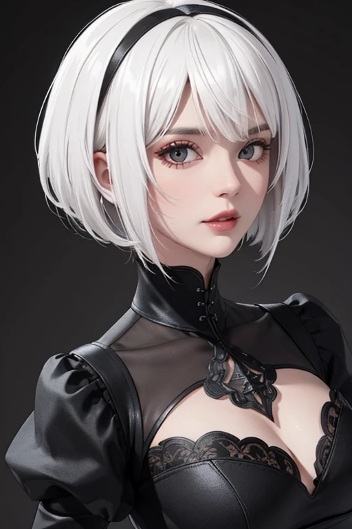 (8K), Sharp Focus, hight resolution, Black clothes, short-hair,White hair,(High quality:1.2), (high detailing:1.2), (masutepiece:1.2), (Extremely detailed:1.2),