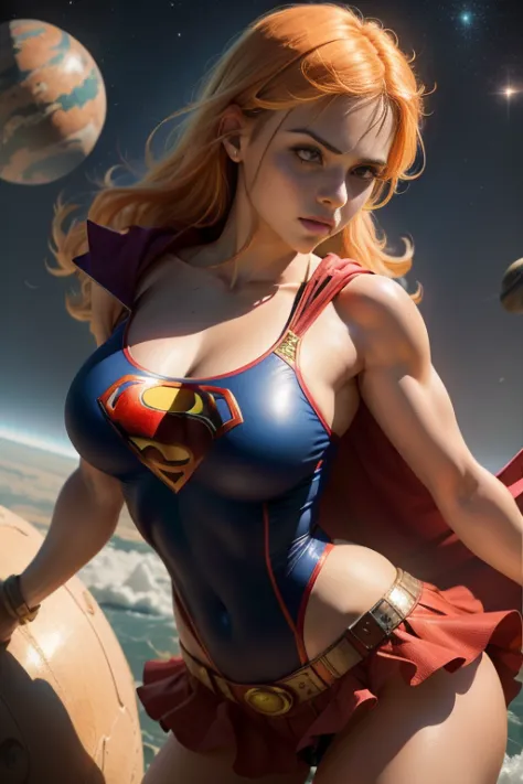 ((best quality)) ((ultra detalhado)) ((foto do corpo inteiro)) ((com da roupa da supergirl)) ((rosto detalhado)) ((blue swimsuit...