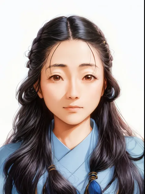 Long-haired Arafad woman wearing sweater and blue shirt, Avatar profile picture, xintong chen, Xision Wu, louise zhang, li zixin...