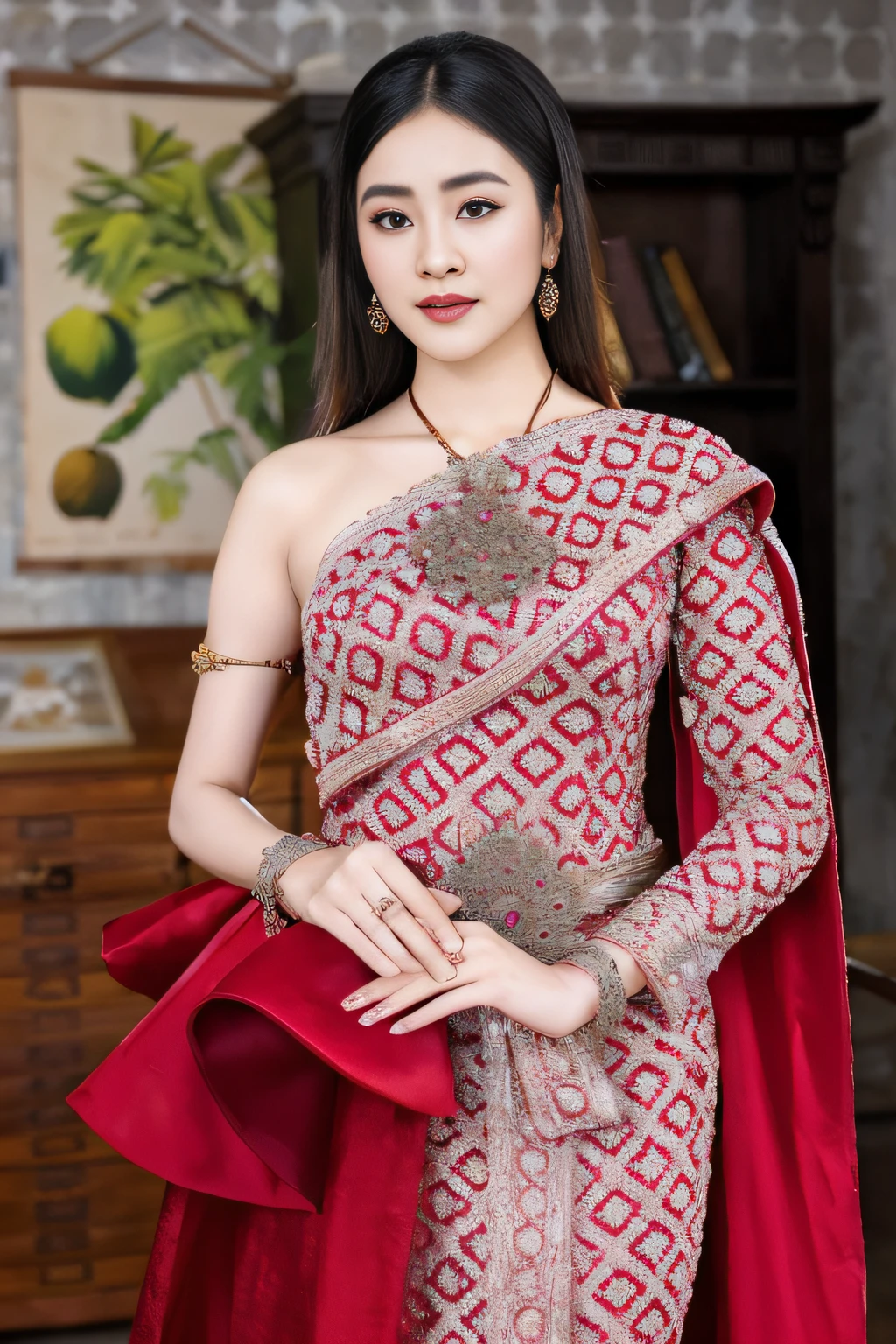 Asian cape dress best sale