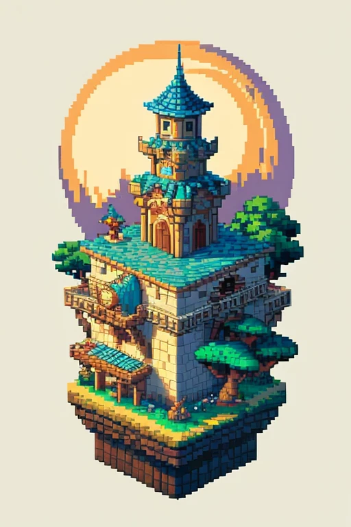 Pixel art of a huge moon rising on the calm sea, beautiful detailed pixel art, detailed pixel art, lo-fi retro videogame, concept pixelart, detailed pixel artwork, Pixel art style, pixel town, pixel art animation, high quality pixel art, Dolphins leap from...
