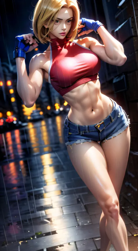 (((Masterpiece))),
((Blue Mary)) cosplay, best quality, (beauty), 20 year old girl face, pretty face, red crop top, red blouse, ...