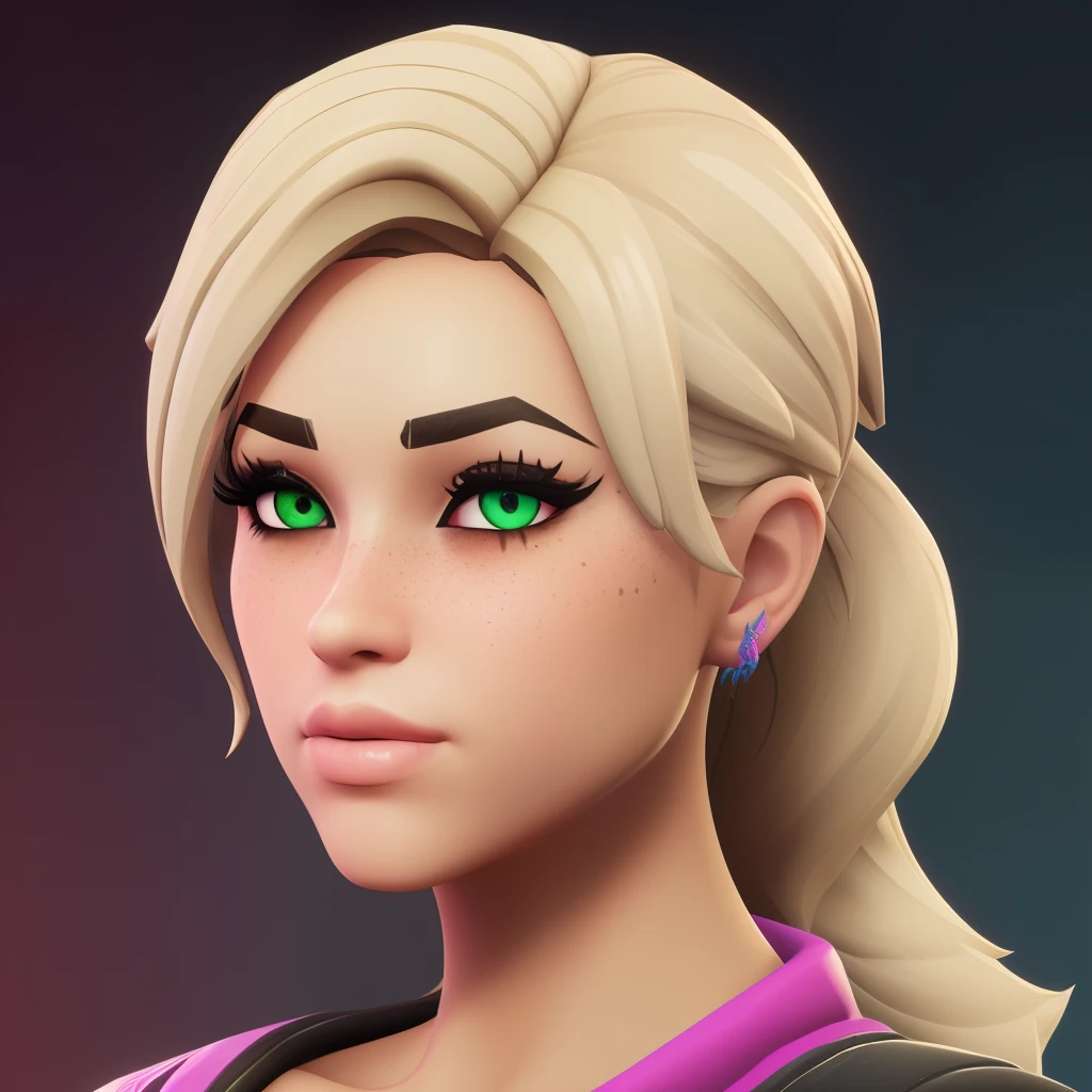 A close up of a woman with green eyes and blonde hair - SeaArt AI