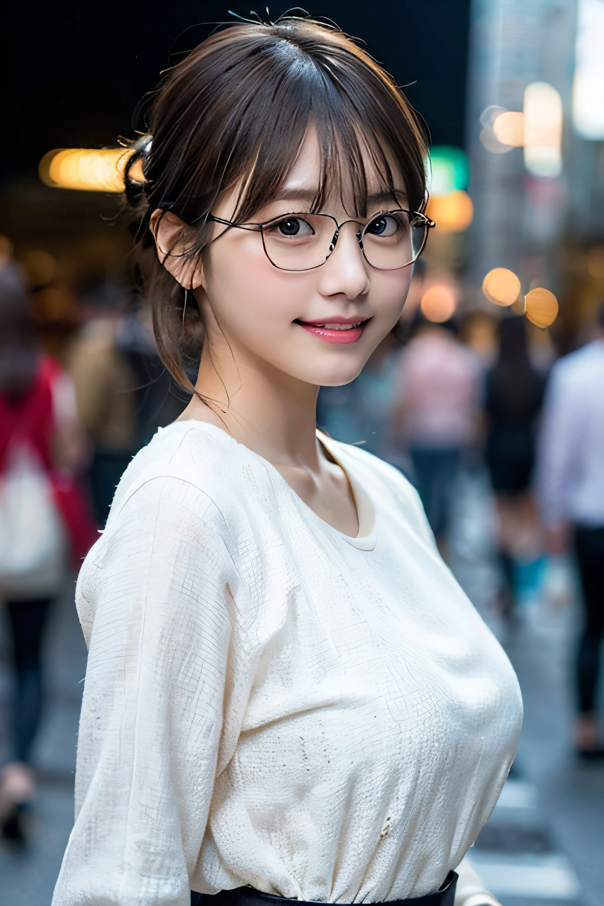 1 Girl Em、japanse、 (soio)、(chest shot up)、18year old、(Sitting on a school chair by the window)、She's looking at it、Sunset hits、(ultra cute girl:1.5)、(A detailed face)、Textured Leather、Adult Face、Bare legged、Brown hair、(校服)、Junior High School、crass room、School Desks and Chairs、The windows are full of residential areas and sunsets.