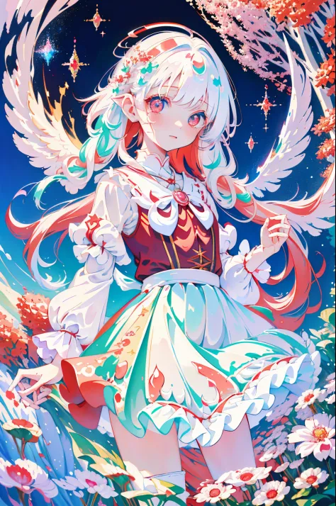 beautiful illustration, best quality, cute petit girl, (transform sequence), transform magical girl, chibi, white magical girl, ...