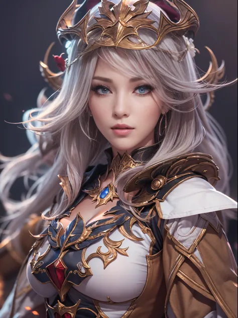 ((Magister、Beautuful Women))Ultra-realistic details、An ultra-high picture quality、8K、3d rendered、Sexy costume with wide open che...
