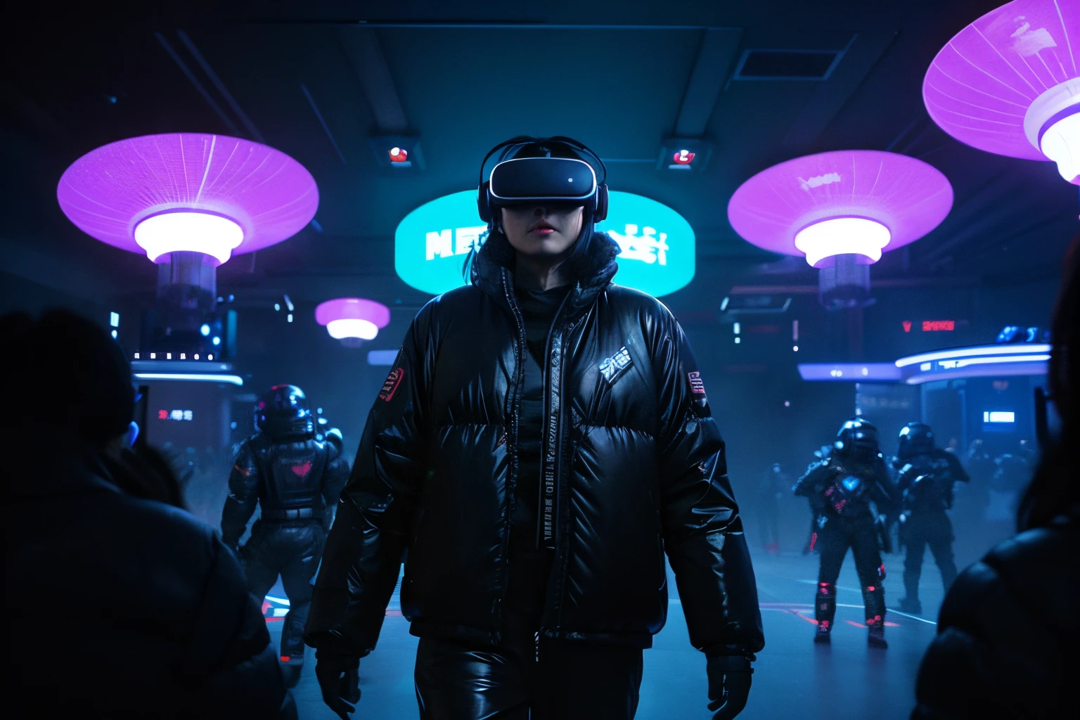 Kong Jianzhan，ufos，luz de neón，planeta Tierra，dispositivos de realidad virtual，batalla 3v3，Futuristic