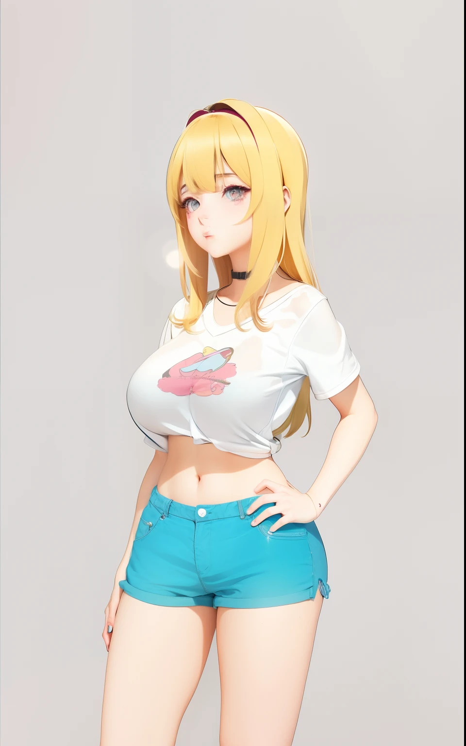 A close up of a person in a short skirt and a shirt - SeaArt AI