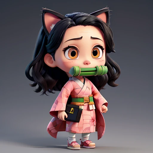 ((A kitten))、(Cat's ears)cyberpunked、Wear sunglasses、Nezu furnace, Nezuko Kamado, holding a blue fish in its mouth, (bit gag:1.5), Black hair, (Forehead:1.5), gag, Gagged, Hair Ribbon, Long hair, multicolored hair, (Pink eyes:1.5), Orange hair, Slit pupils, Wavy Hair, Two-tone hair,
Break Asa is not (Pattern), Checkered sash, haori, Komono, Kimono, Long sleeves, Obi, Pink kimono, sash, wariza,  Wide sleeves,
BREAK looking at viewer,
Break indoors,
BREAK (masutepiece:1.2), Best Quality, High resolution, Unity 8k壁纸, (Illustration:0.8), (Beautiful detailed eyes:1.6), extra detailed face, Perfect Lighting, extremely details CG, (Perfect hands, Perfect Anatomy),M1CKY Portrait