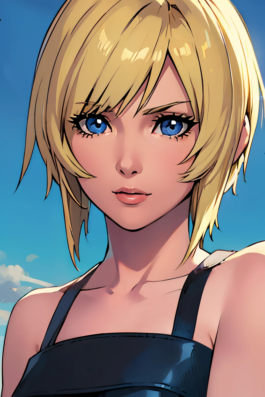 (master part:1.2), (best quality:1.2), perfects eyes, face perfect, perfect lighting, 1girl, mature female in a field, medium blonde hair, detailed clothing, detailed exterior background, make-up, ombre, bushy eyelashes, fancy, Looking at the Viewer, spring time