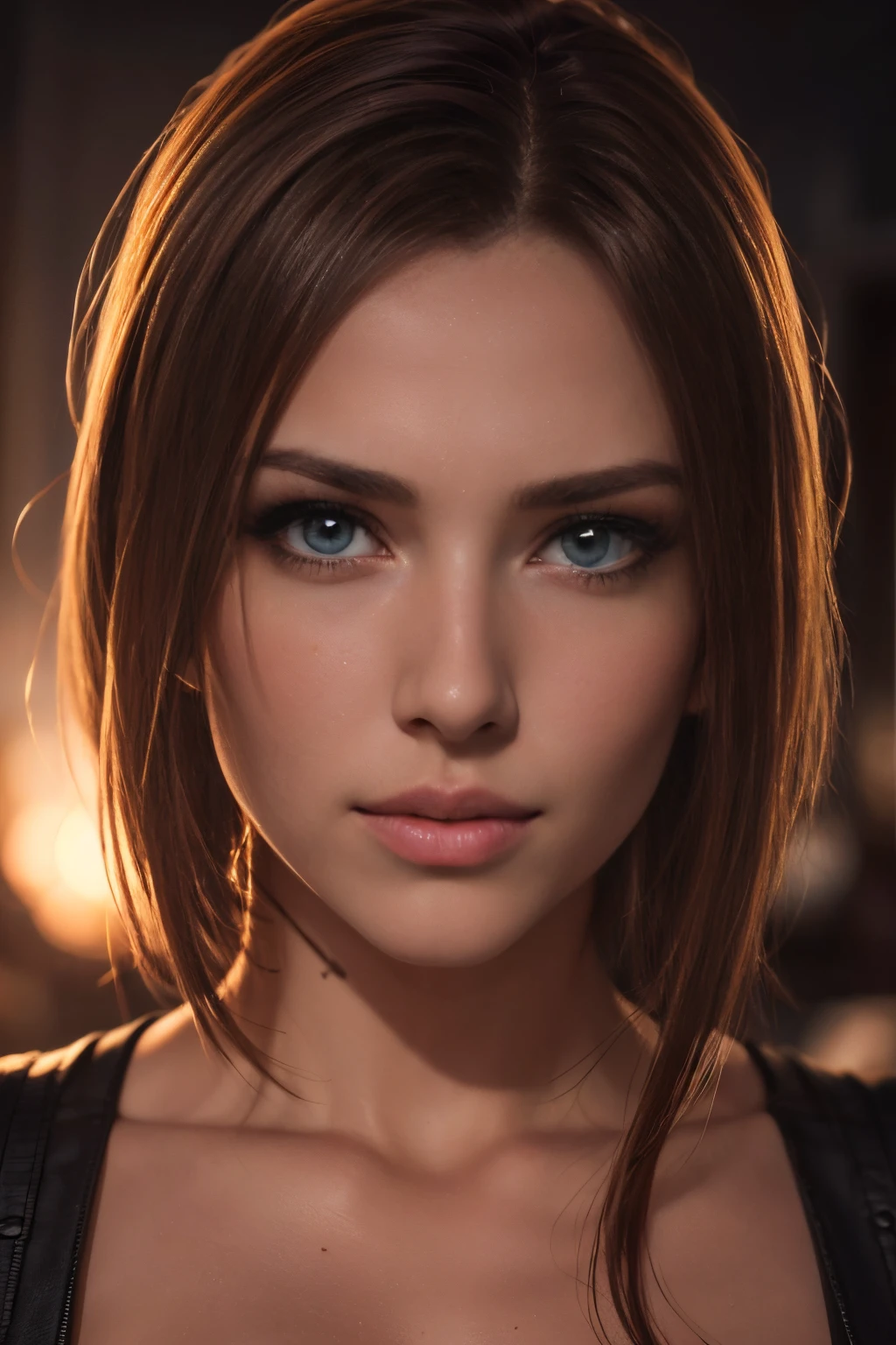 (best quality,4k,8k,highres,masterpiece:1.2), ultra-detailed, (realistic,photorealistic,photo-realistic:1.37), beautiful detailed eyes, beautiful detailed lips, extremely detailed face, long eyelashes, flawless skin, exquisite facial features, radiant complexion, captivating gaze, alluring smile, sensual lips, dark fantasy, a beautiful woman, finely crafted facial Rayne from game the BloodRayne features, intricate brush strokes, beautiful lighting, Cinematic, Color correction, stylized anatomy, short red hair, full body, evil smile and a look from under the brows, sensual atmosphere, artistic lighting , (cool colors), damp, reflections, (masterpiece) (perfect aspect ratio), (realistic photo), (best quality), (detailed) photographed on a Canon EOS R5, 50mm lens, F/2.8, HDR, (8k) (wallpaper) (cinematic lighting) (dramatic lighting) (sharp focus) (intricate), RAW photo, RAW photo, gigachad photo, posing for camera, black jeans, arms behind, 8k uhd, dslr, high quality, film grain, Fujifilm XT3, extremely detailed, photorealistic, realistic, incredibly absurd, highly detailed, sharp focus, (Professional Studio Lighting), (Professional Color Grading), Edge Lighting, Dramatic lighting, Cinematic lighting, Lumen reflections, Soft natural lighting, Soft color, Photon mapping, Radiosity, (Beautiful eyes), (Detailed eyes), (Detailed face), symmetrical eyes, sharp eyes, full body), (HIGH LEVEL OF DETAIL), (athletic body), (sweaty),high detailed skin, uncharacterized texture, hyper detailed, realistic skin texture, armor, best quality, ultra high res, (photorealistic: 1.4) high resolution, detailed, raw photo, sharp re, by lee jeffries nikon d850 film stock photography 4 kodak portra 400 camera F1.6 Lens rich colors hyper realistic texture dramatic lighting UnrealEngine trend in Artstation Cinestill 800, veins in the body, (body and fitness).