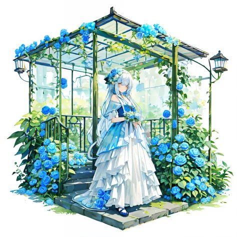 transparent watercolor,beautiful arrangements and motifs、originality、gamecharacter design、depth of fields , fantastic, beauty、tr...