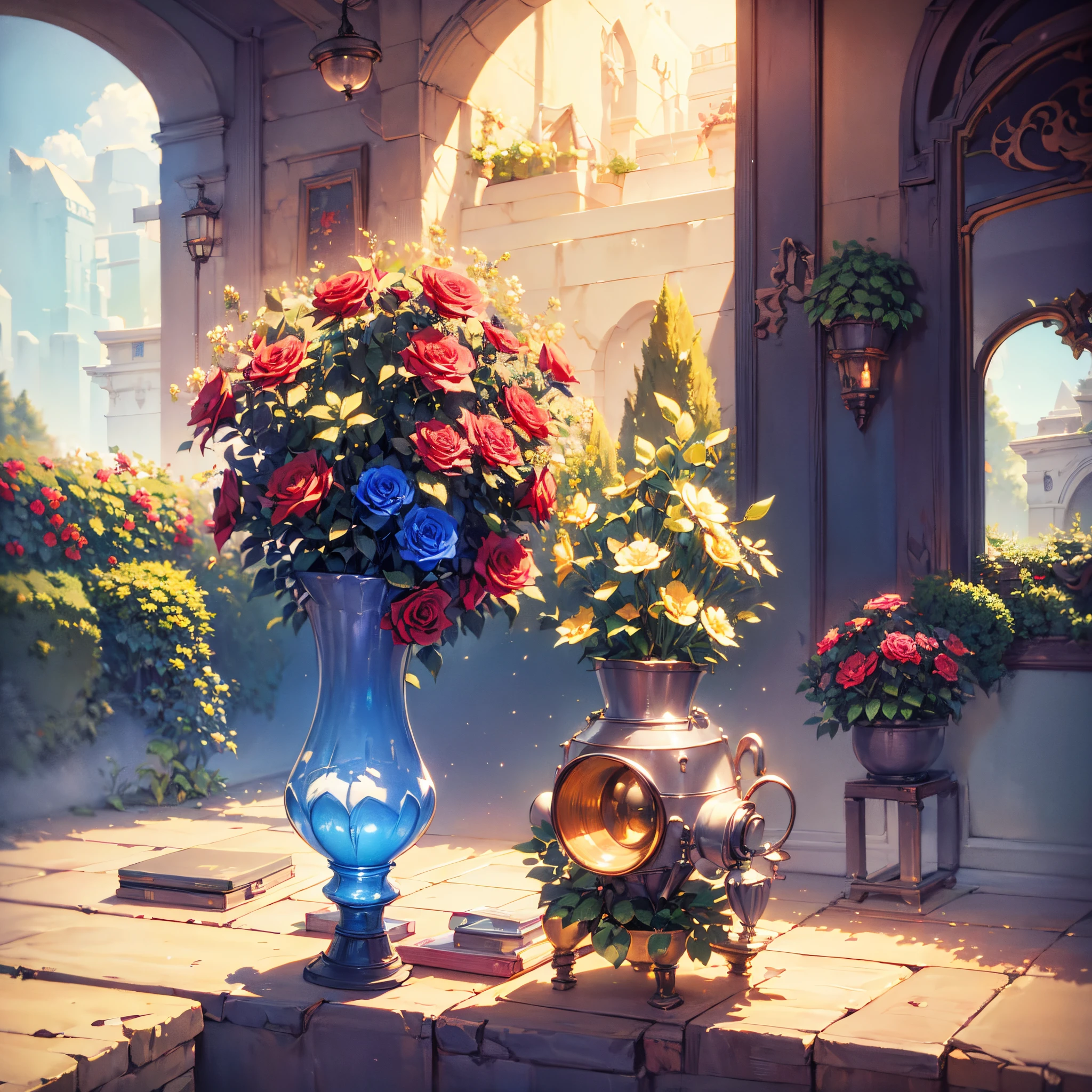 vaso de flores, vaso velho, lindo vaso, obra de arte, melhor qualidade, renderizar, 4K, 4K renderizar