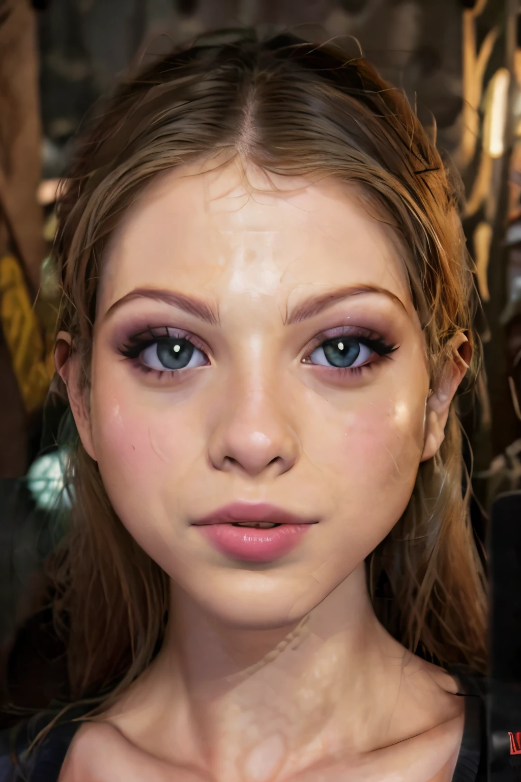 sexy, nuevo, ((Michelle Trachtenberg, bigfaketits, NFSW)), obra maestra del trabajo, alta calidad, 4k, bonito diseño, brillante, foto premiada, extremadamente detallado, impresionante, finos detalles, absurdo, muy detallado, ojos y rostro extremadamente detallados, Motor irreal realista