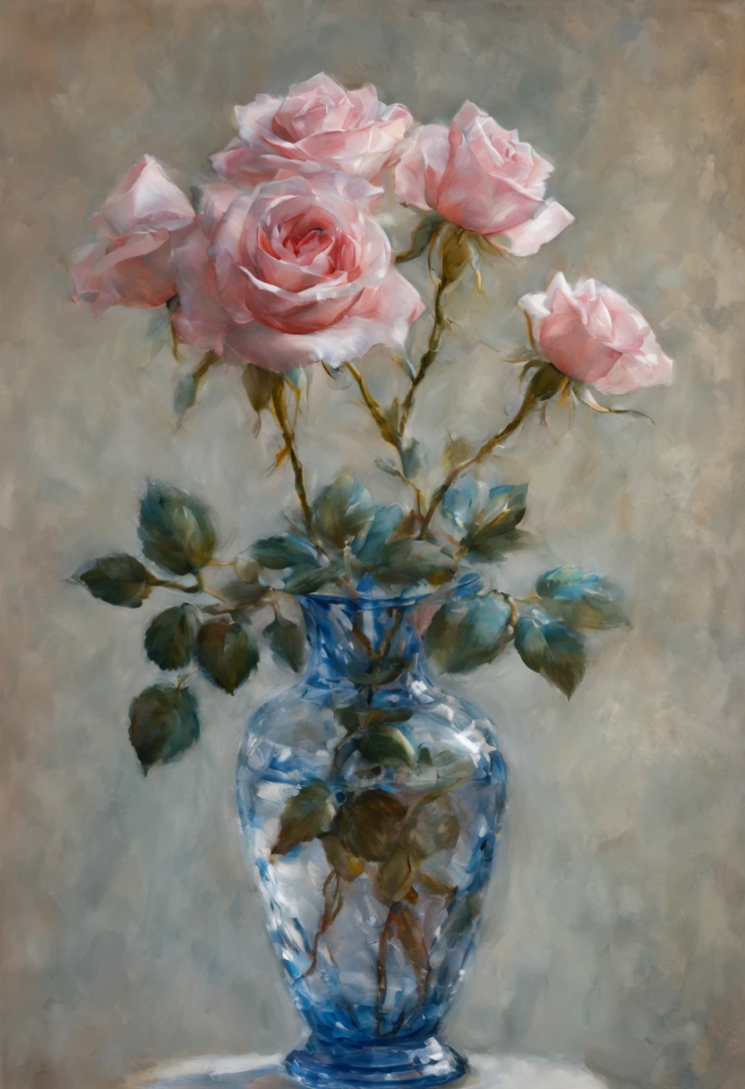 [最好的质量,极其详细],(昂贵的,精美的:1.1),(实际的,photo实际的:1.37),美丽细致的蓝玫瑰,切割水晶花瓶,柔和的灯光,柔和的阴影,鲜艳的色彩,娇嫩的花瓣,精致细节,微妙的反射,高对比度,闪闪发光的玻璃,边缘清晰,艺术构图,工作室灯光,华丽的中心,浪漫氛围