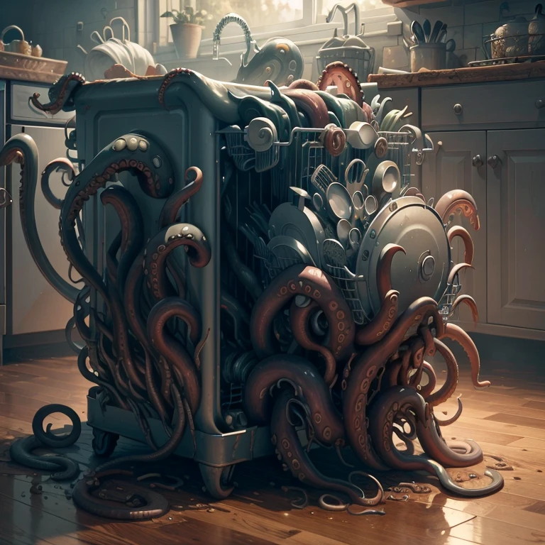 lavavajillas, tentaclehorrorai