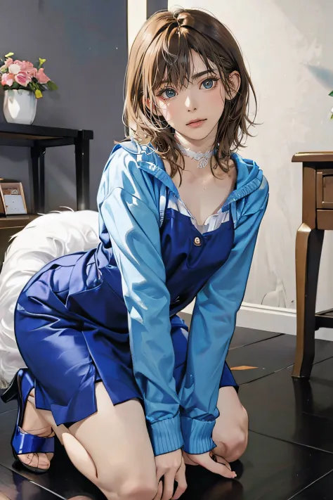femboi， ((Masterpiece)), (Cute: 2.0), The face is extremely detailed, Enchanted expression, Strong gaze, Black Double French Bra...