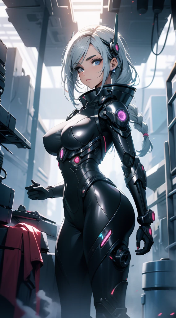 Arafed Mulher em um traje futurista posando para uma foto, em armadura futurista branca, menina em mecha cyber armor, Unrealistic engine rendering + Uma deusa, Armadura ciborgue de porcelana, Armadura branca brilhante, gynoid cyborg body, Cyborg female beautiful and attractive, diverse cybersuits, beautiful female cyborg, Menina ciborgue branca bonita, Com armadura futurista, Perfect female cyborg