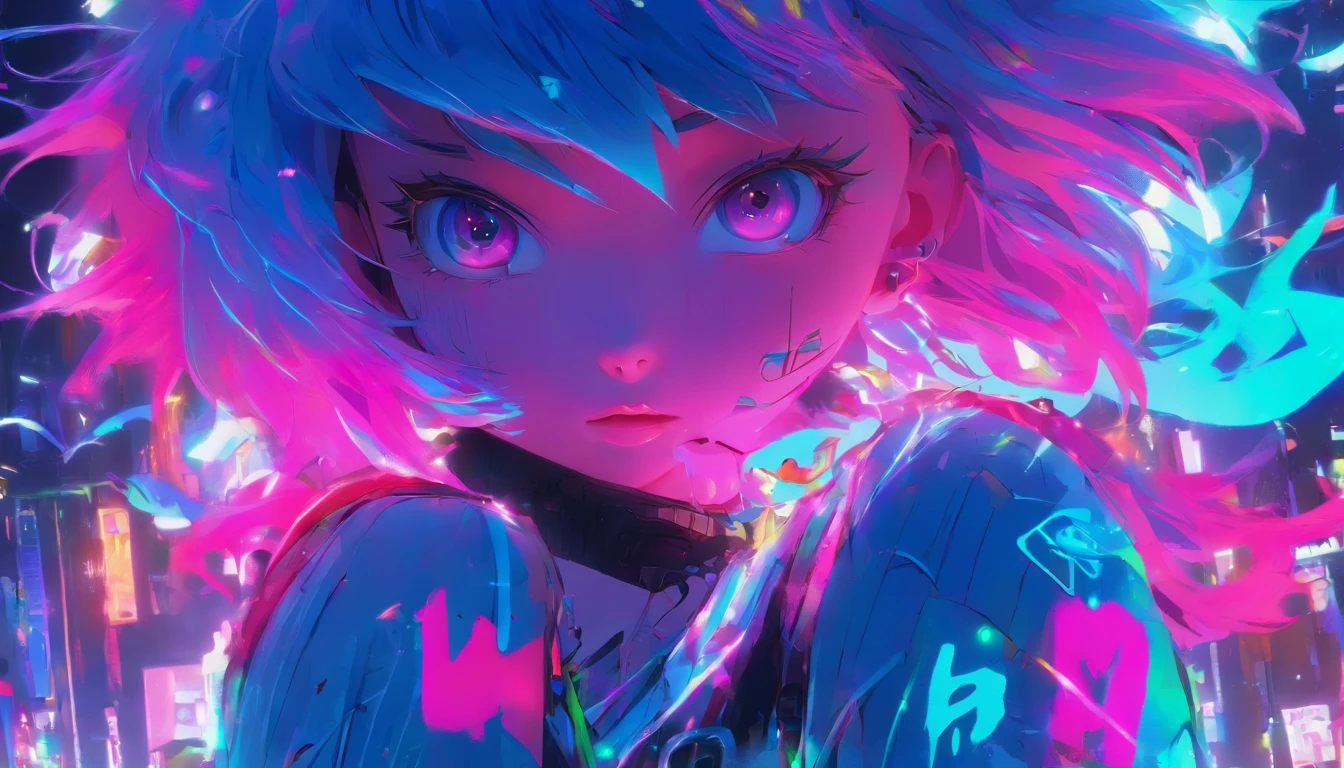 Neon anime girl - backiee