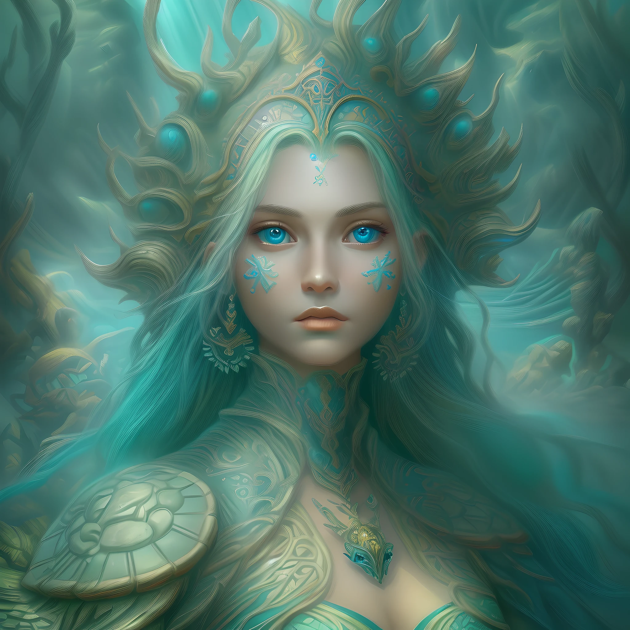 fantasy art [[undersea art 1.6]] (masterpiece:1.5), highly detailed, best quality, highres, [undersea] castle underwater(1.6 best details, fantasy art, Masterpiece, best quality) [[undersea scene]] female, elf  [anatomically  best detailed] (fantasy art, Masterpiece, best quality: 1.4), ultra feminine, druid, cleric of sea, (intricate details, fantasy art, Masterpiece, best quality: 1.4) with a long curvy hair, light green hair, blue eyes, (fantasy art, Masterpiece, best quality), ((beautiful delicate face)), Ultra Detailed Face (1.6 intricate details, fantasy art, Masterpiece, best quality), an undersea setting background, an epic turtle (intricate details, fantasy art, Masterpiece, best quality: 1.5)  fantasy sea, underwater light, [[natural sea life elements]], sun rays,  dynamic atmosphere, soft light, dynamic light, high details, best quality, 8k, [ultra detailed], masterpiece, best quality, (extremely detailed), dynamic angle