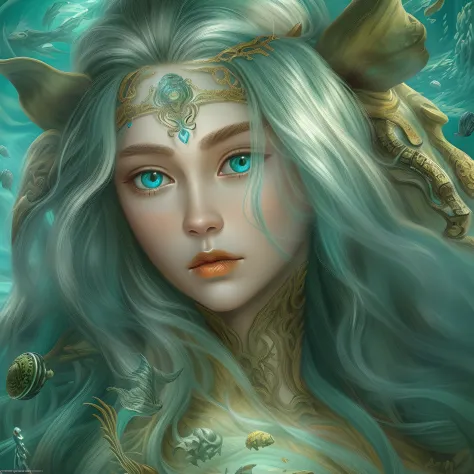 fantasy art [[undersea art 1.6]] (masterpiece:1.5), highly detailed, best quality, highres, [[[undersea scene]] female, elf and ...