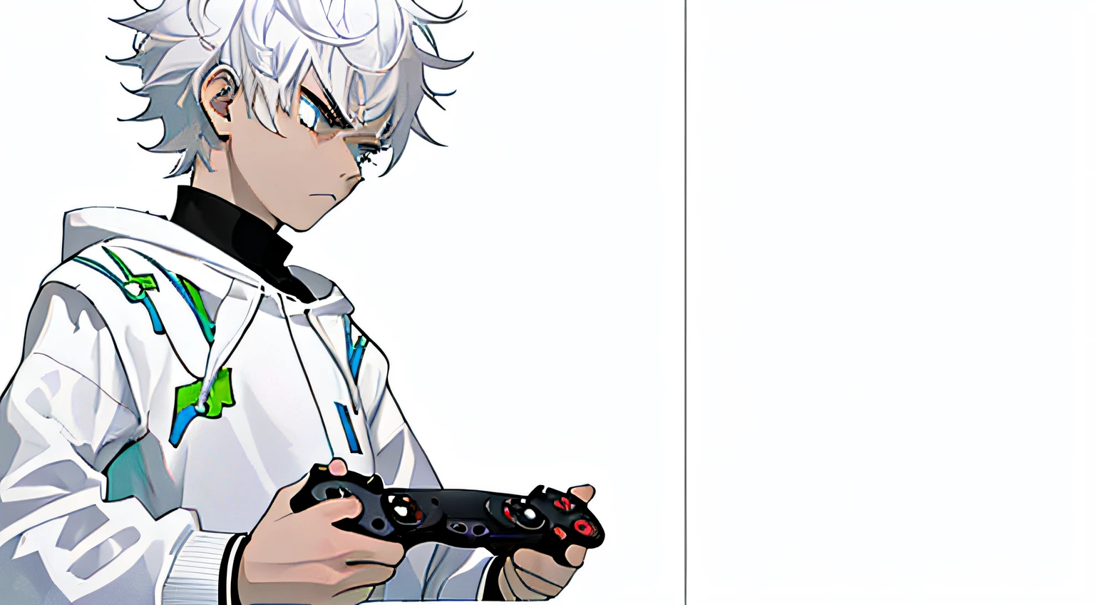 Anime character holding a video game controller in his hand - SeaArt AI