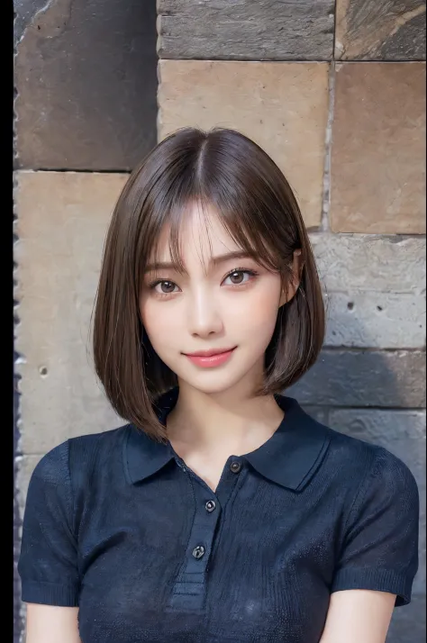 ((Detailed and super high quality:1.3)),((Realistic and super high quality:1.3)),((Photoreality:1.3)),((Very realistic textures:1.3)), japanes、Fair and beautiful skin、((Beautiful straight bob hair:1.5))、((Super Detail Face))Eye of Detail、二重まぶた、foco nítido:...