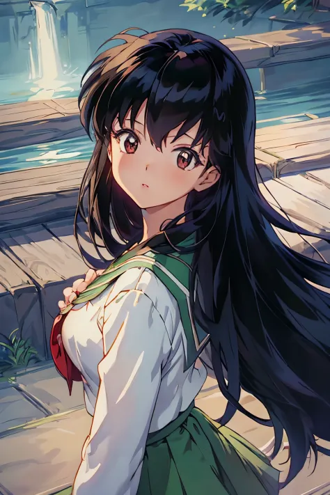 masuter piece, Best Quality, 超A high resolution, top-quality, Anime style, The best lighting, Beautiful face, 1girl in, Kagome H...