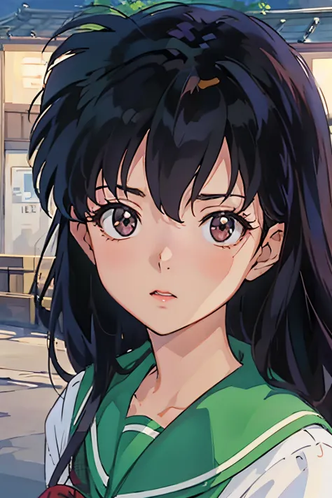 masuter piece, Best Quality, 超A high resolution, top-quality, Anime style, Best Lighting, Beautiful face, 1girl in, Kagome Higur...
